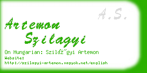 artemon szilagyi business card